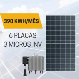 kit solar 6placas + micro 390 kwh/mês são josé dos campos